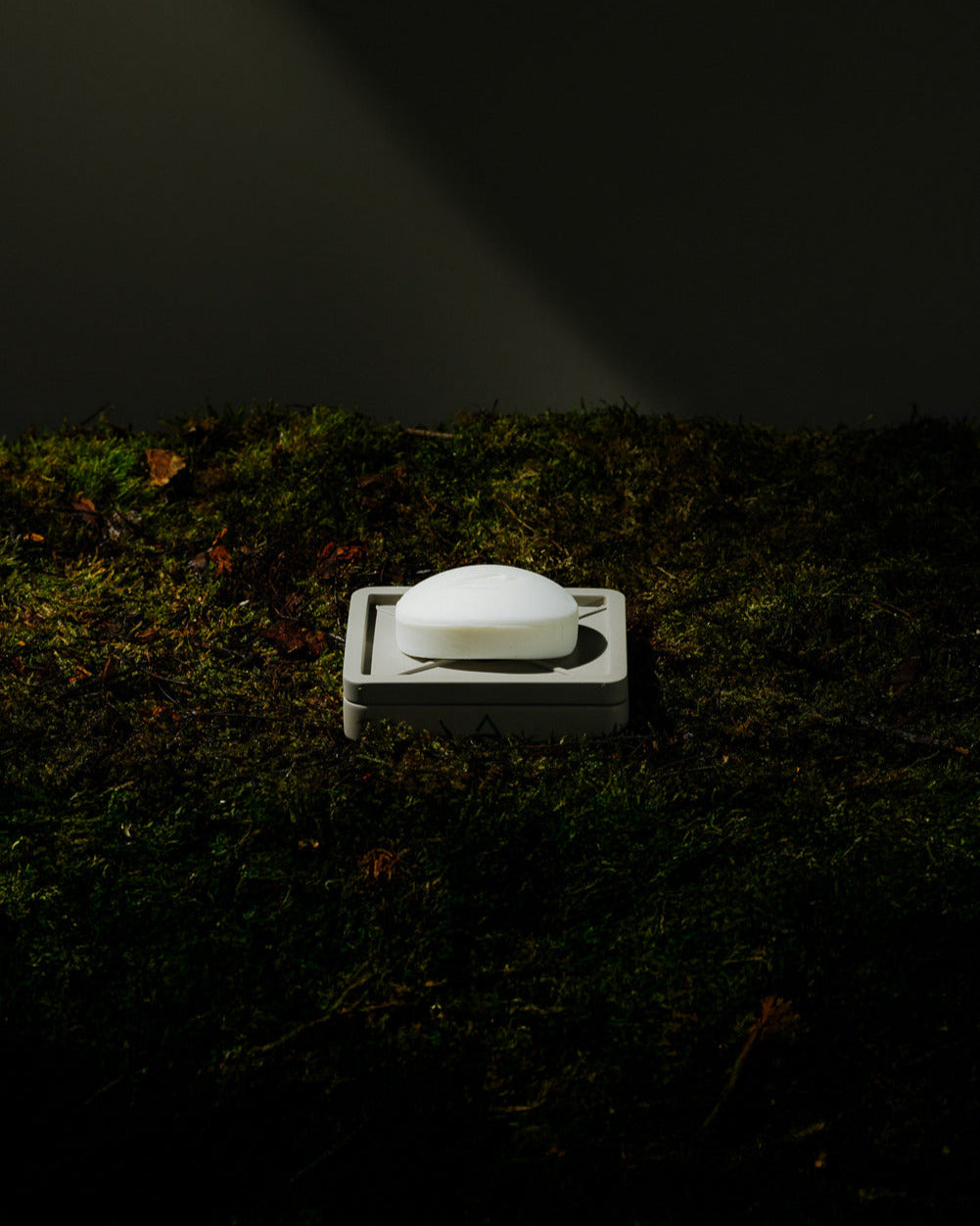 Seifenschale_klein_mit Seife auf Moos_Betonwald
